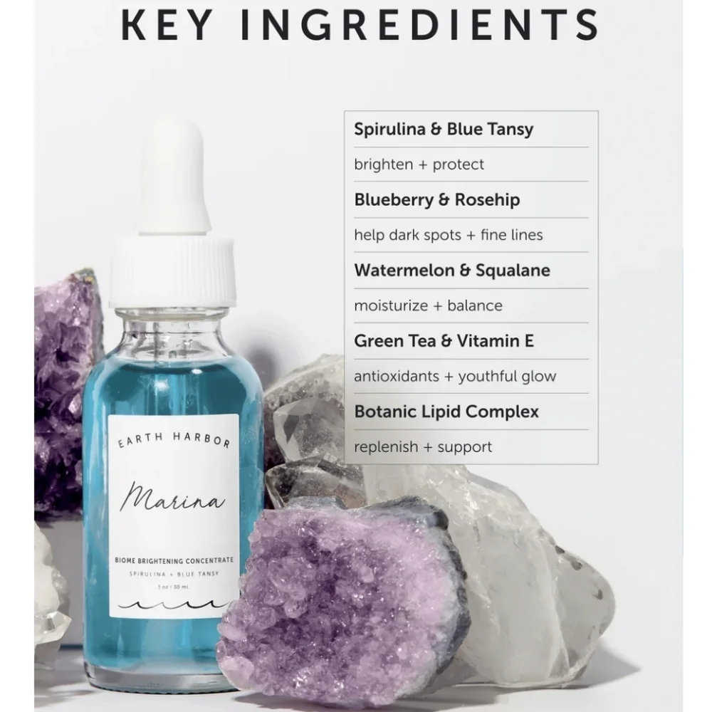 Earth Harbor Marina Biome Brightening Ampoule Serum 1 fl oz NIB